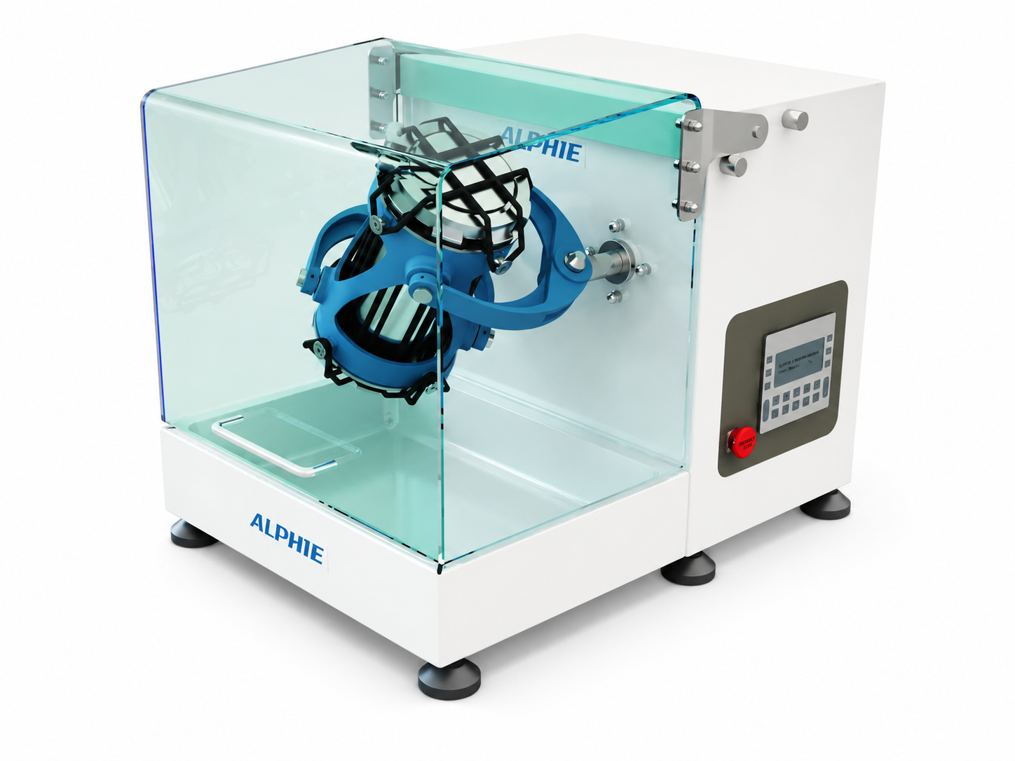 Alphie 3 laboratory powder blender with safety enclosure