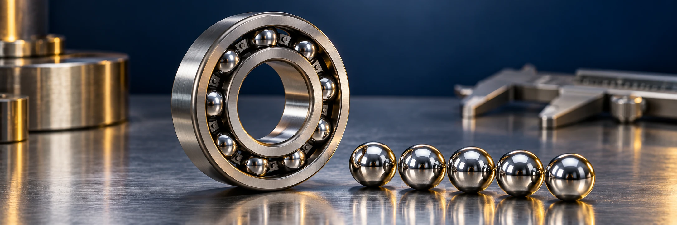 Precision balls with a bearing and measuring tool