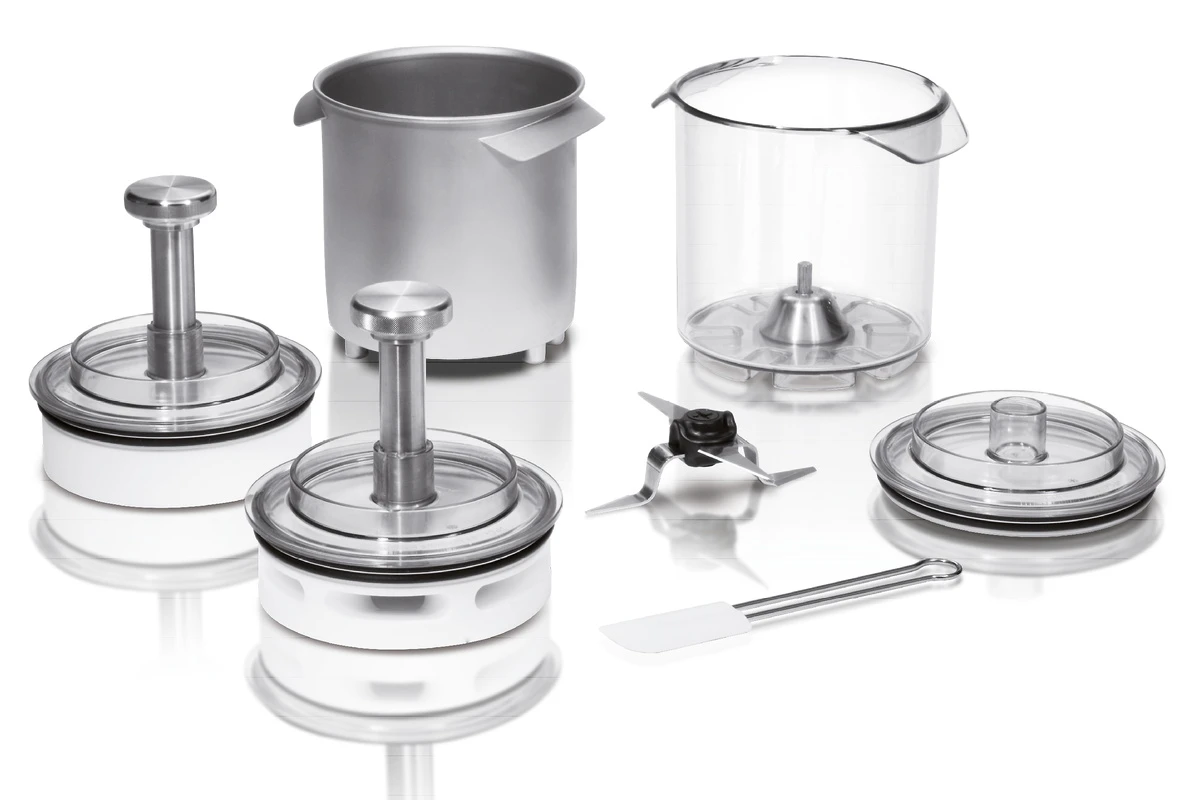 RETSCH GM 300 containers, lids and knives for homogenizing soft samples