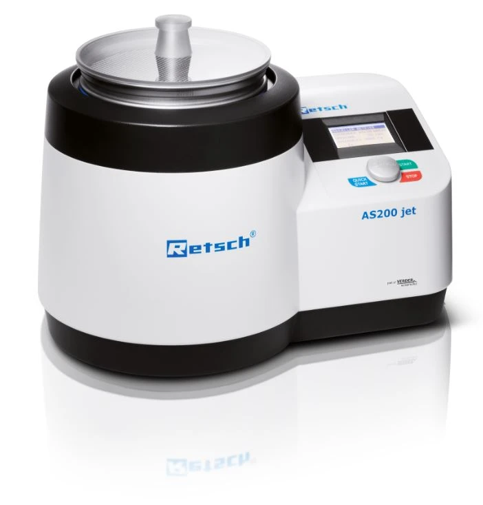 RETSCH AS 200 jet Air Jet Sieving Machine for separating particles by size; front view