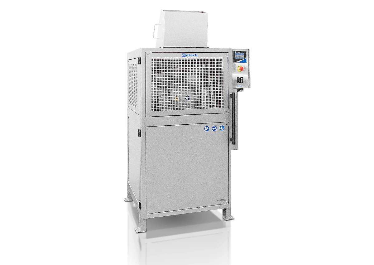 RETSCH TM 500 Drum Mill for grinding larger batches of samples; front view