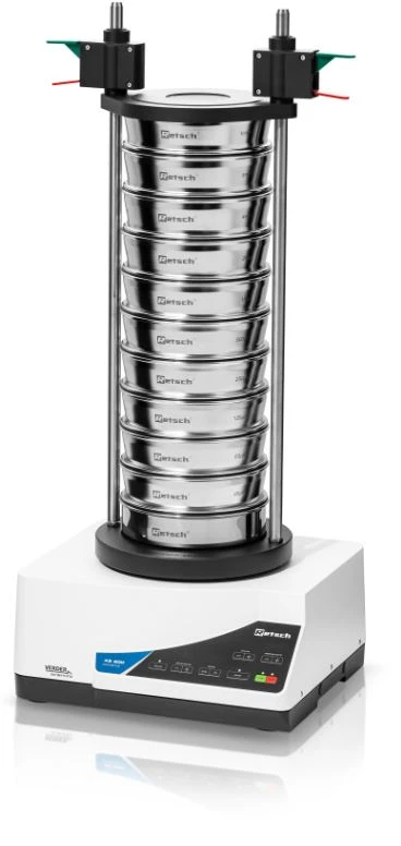 RETSCH AS 200 Control Sieve Shaker for separating particles by size; with a stack of test sieves