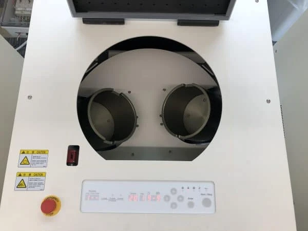 Shashin Kagaku Kakuhunter SK-2000T Planetary Centrifugal Mixer for mixing and degassing viscous materials; representative family view: the mixer with the cover open