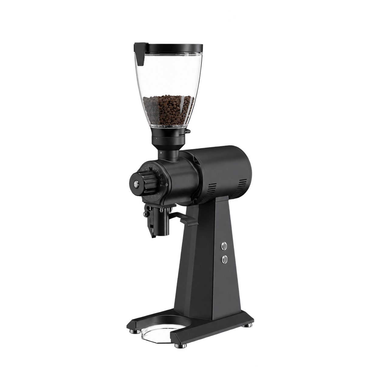 #43 Disc Mill for grinding coffee and suitable dry ingredients, with a hopper and grind adjustment dial