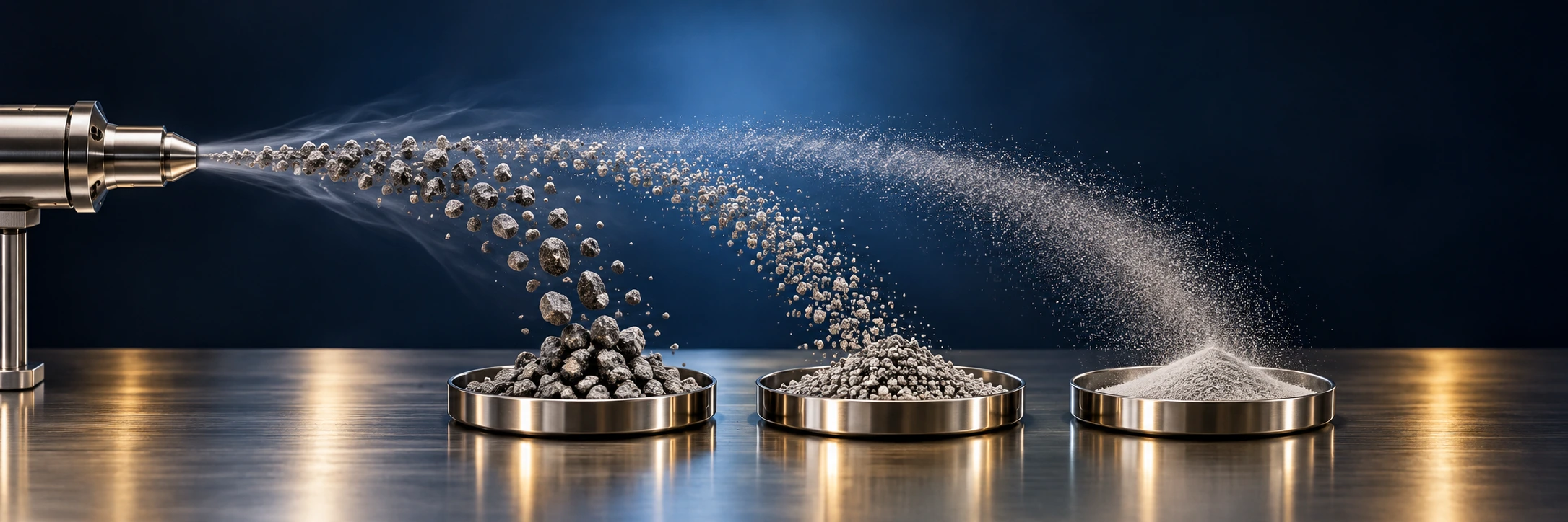 Illustration of sieving & air classification