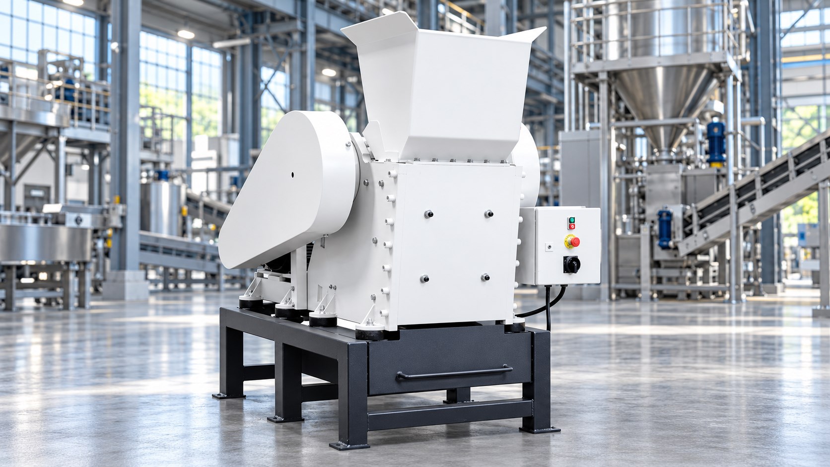 BB 600 jaw crusher shown in a modern production plant
