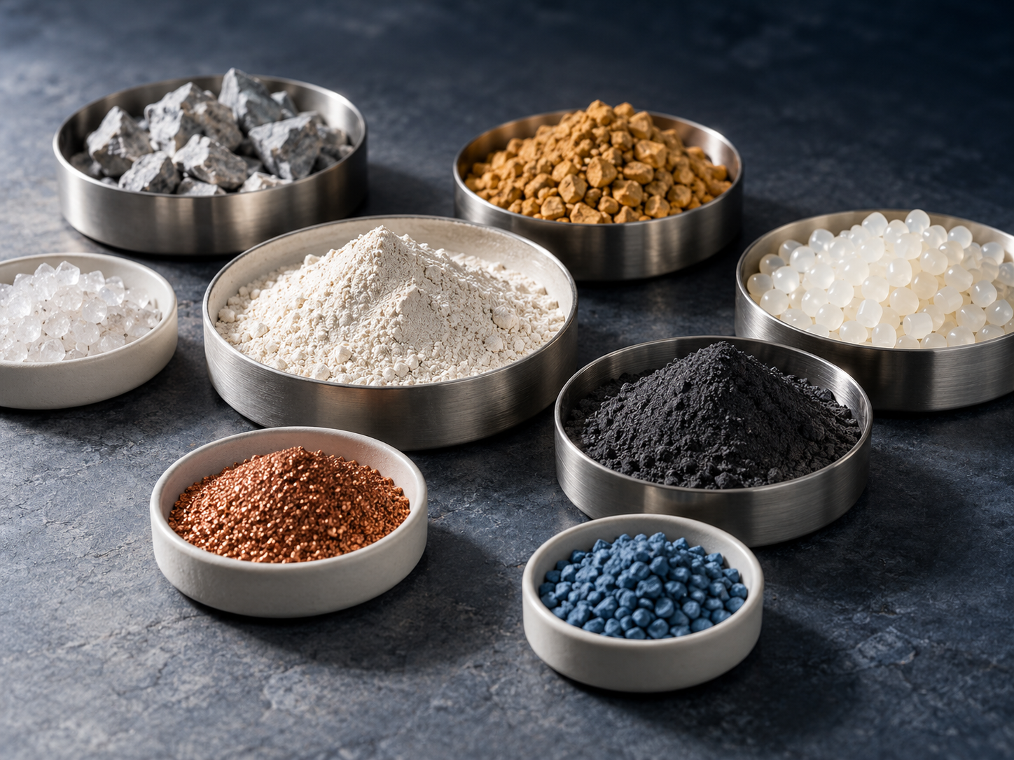 A diverse set of material samples