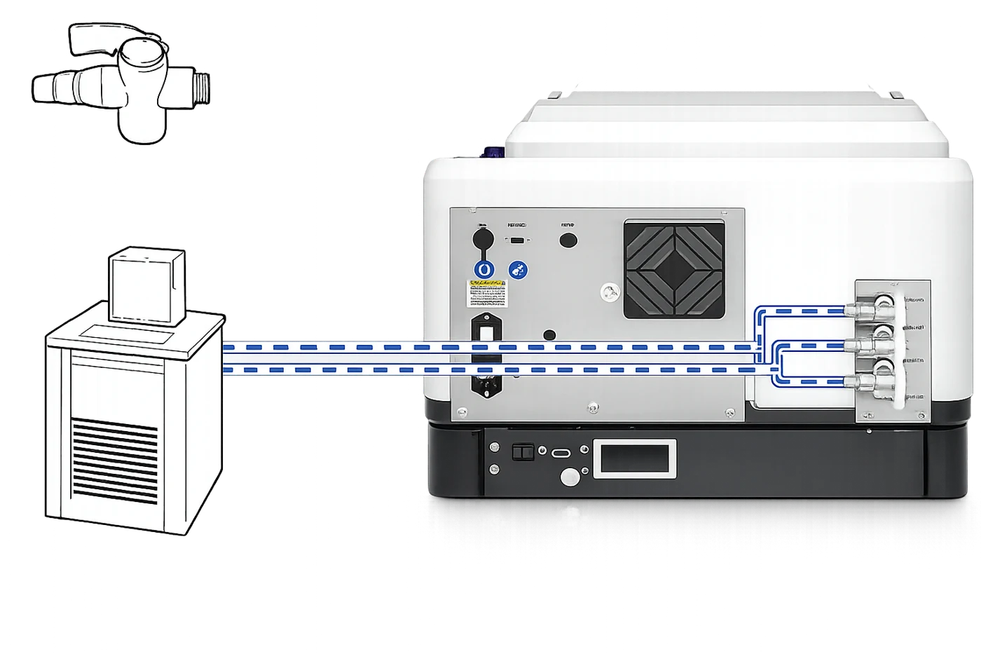 RETSCH MM 500 control cryoPad and nitrogen supply for cooling samples during grinding