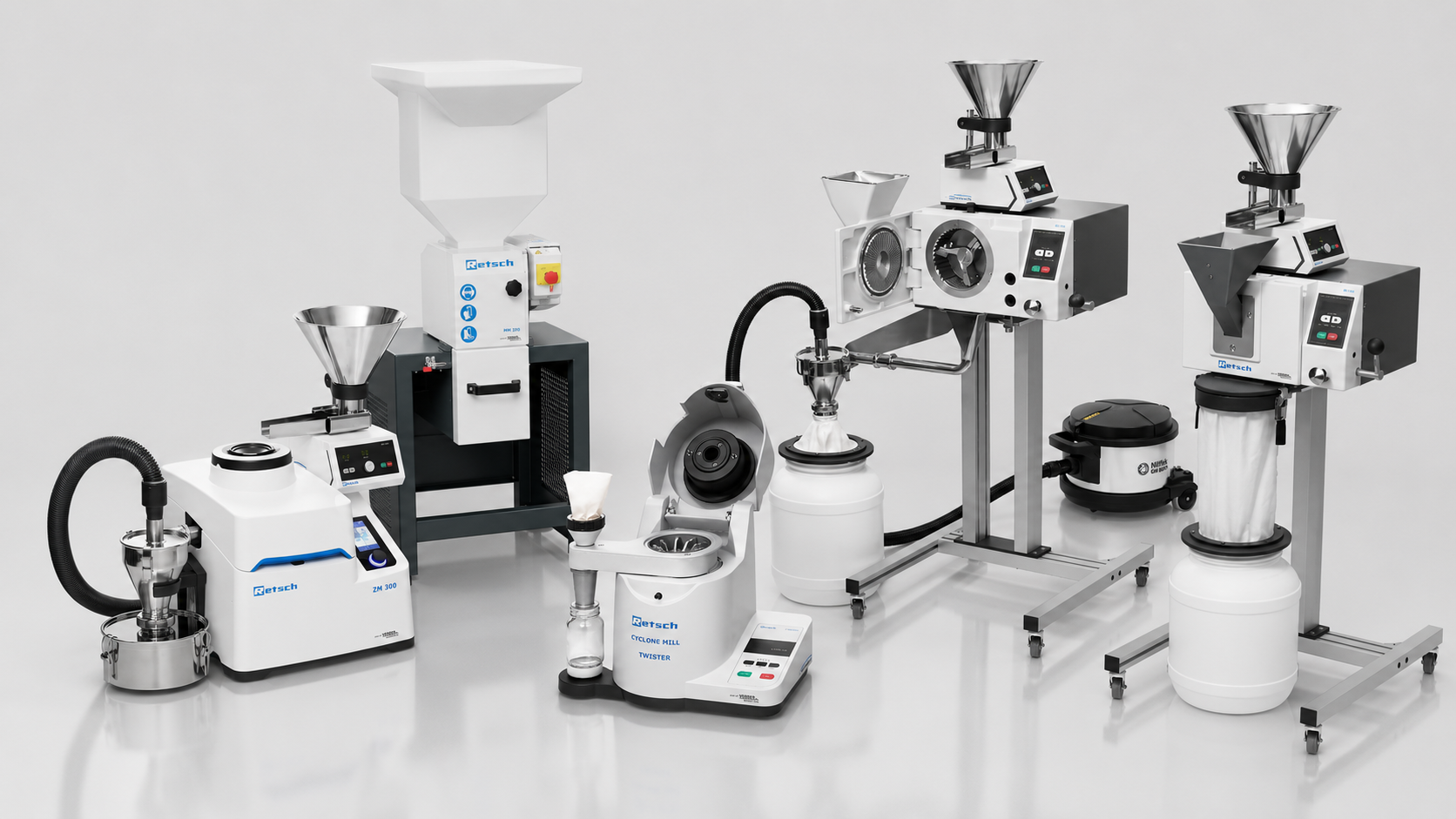 Illustrative overview of the rotor mill family