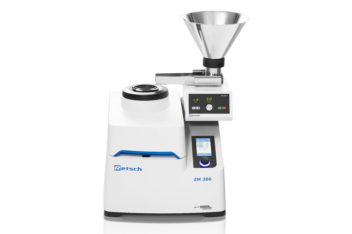 RETSCH ZM 300 Ultra Centrifugal Mill for fine grinding laboratory samples; with optional vibratory feeder