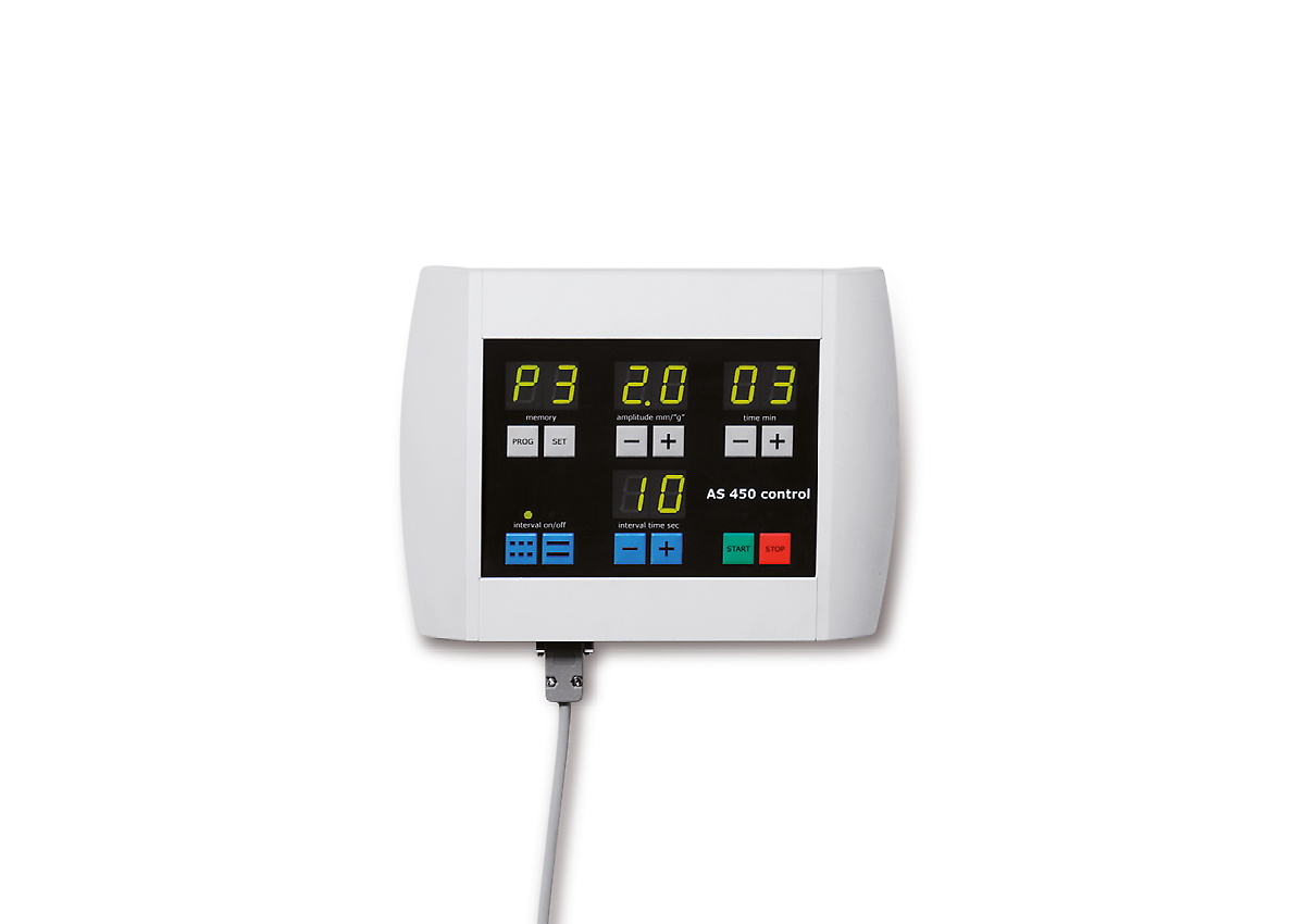 Remote control display unit for Retsch sieve shakers