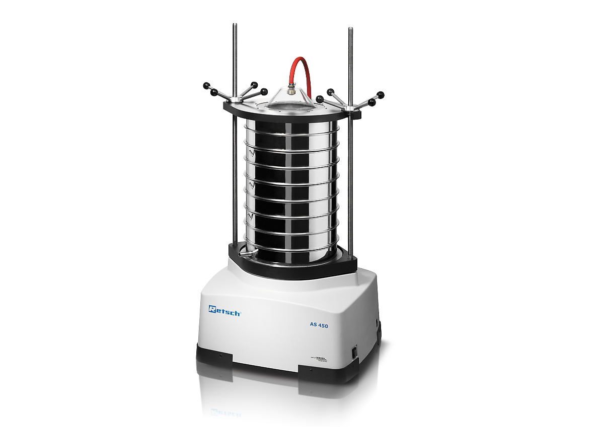 Retsch AS 450 Control sieve shaker with clamped sieve stack