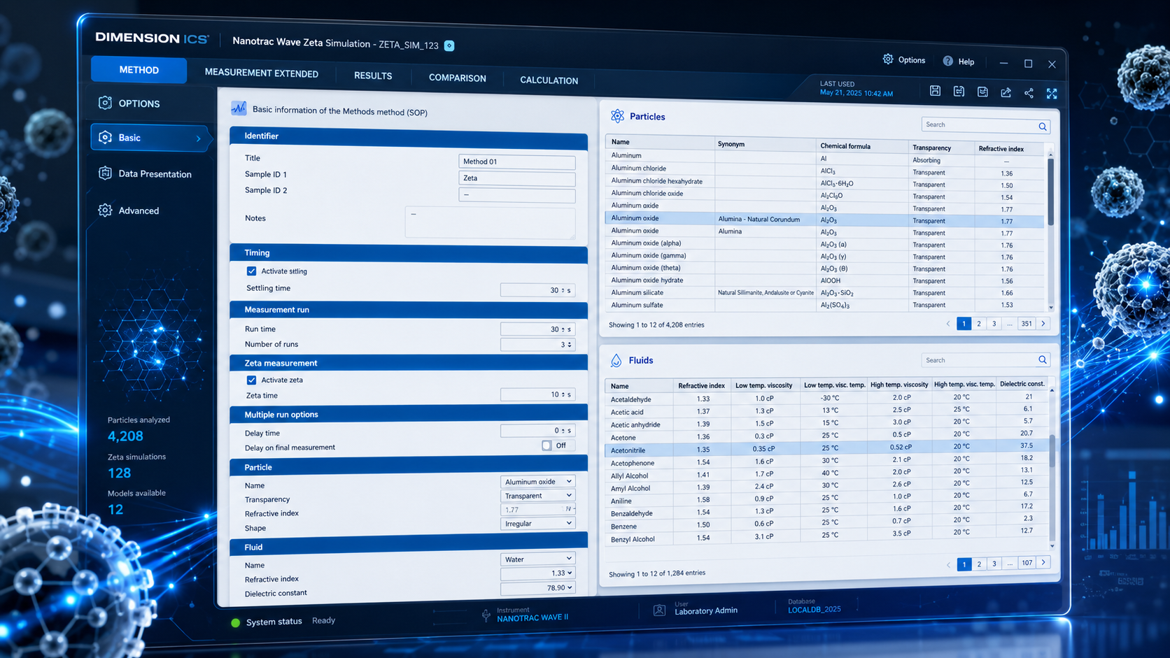 Dimensions Screen